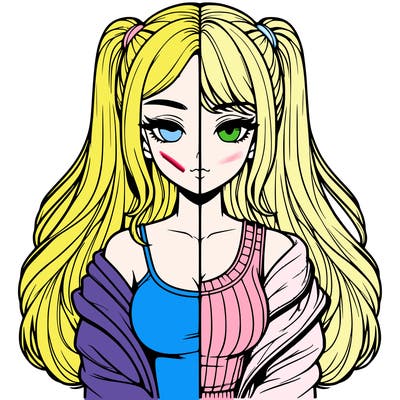 realistic girl split