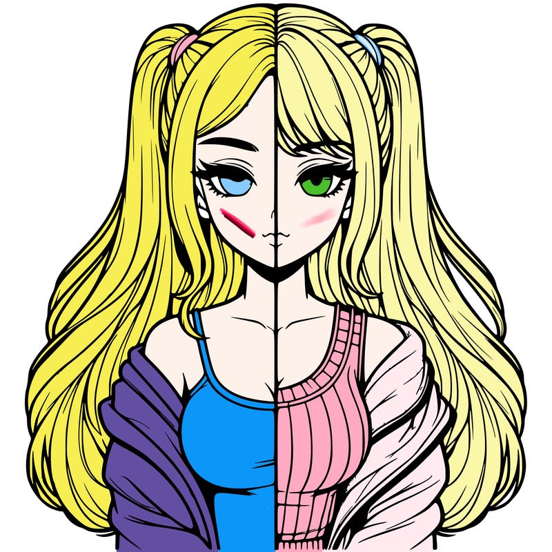 realistic girl split