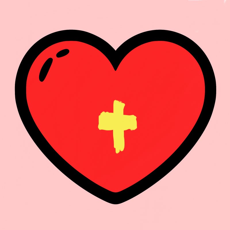 a blank heart