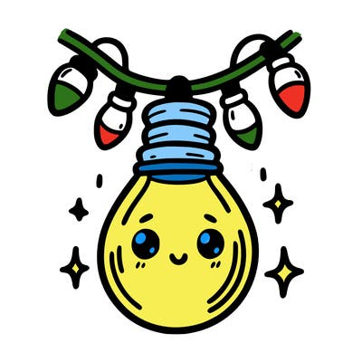 small bulb of a garland