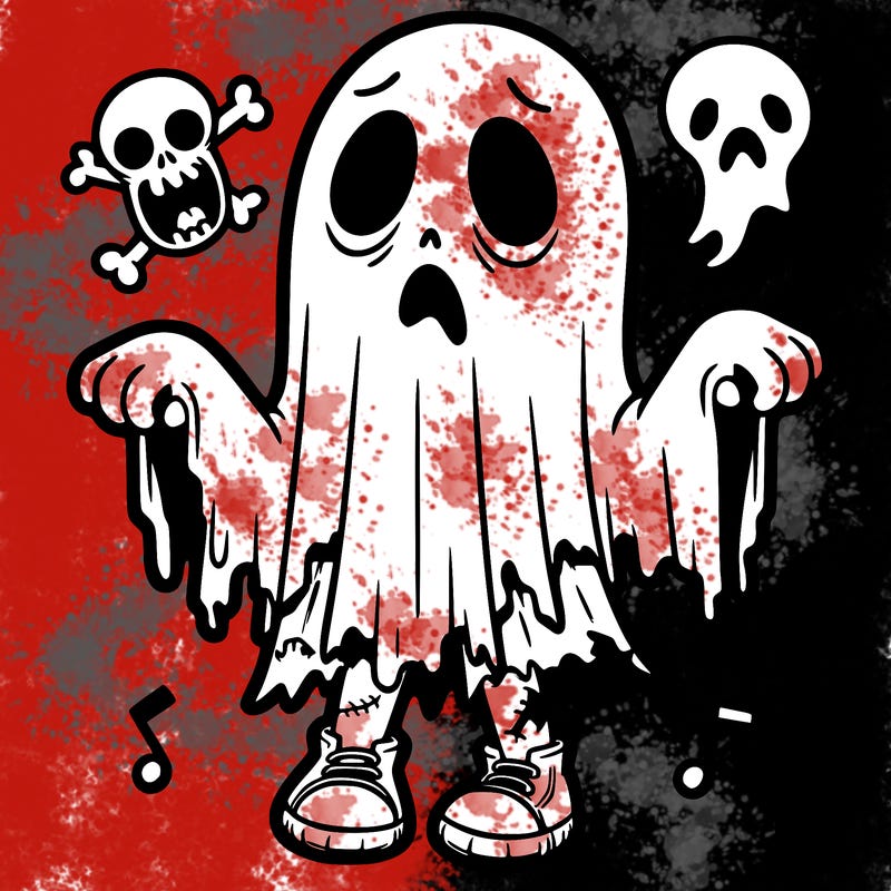 scary ghost dressed as a zombie girl