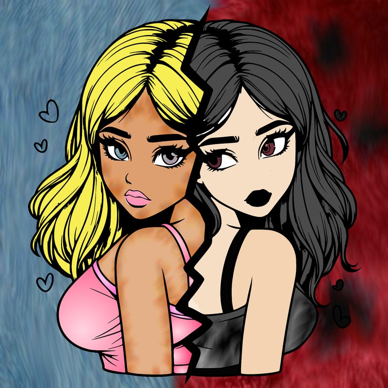 realistic girl split