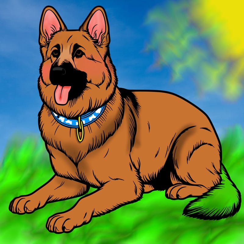 realistic german shepard