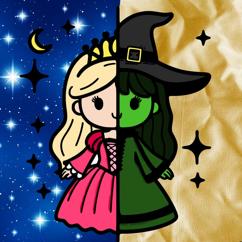 split princess and witch