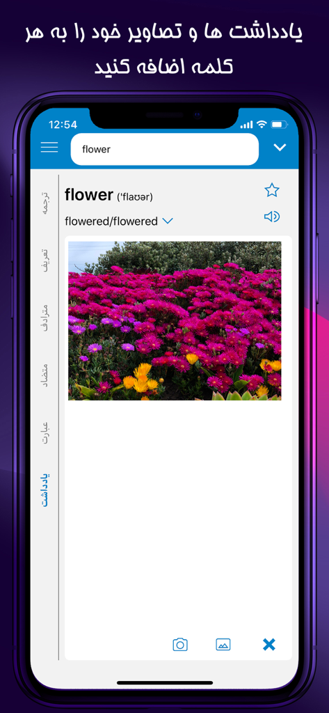 Dana英語・ペルシア語辞書におけるパーソナライズされた単語ノートと画像機能