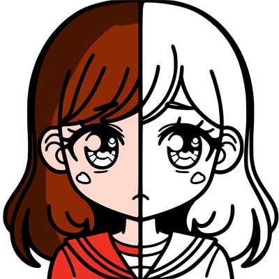 a split of a girl