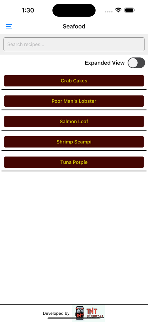 Let Them Cookアプリのシーフードレシピリスト
