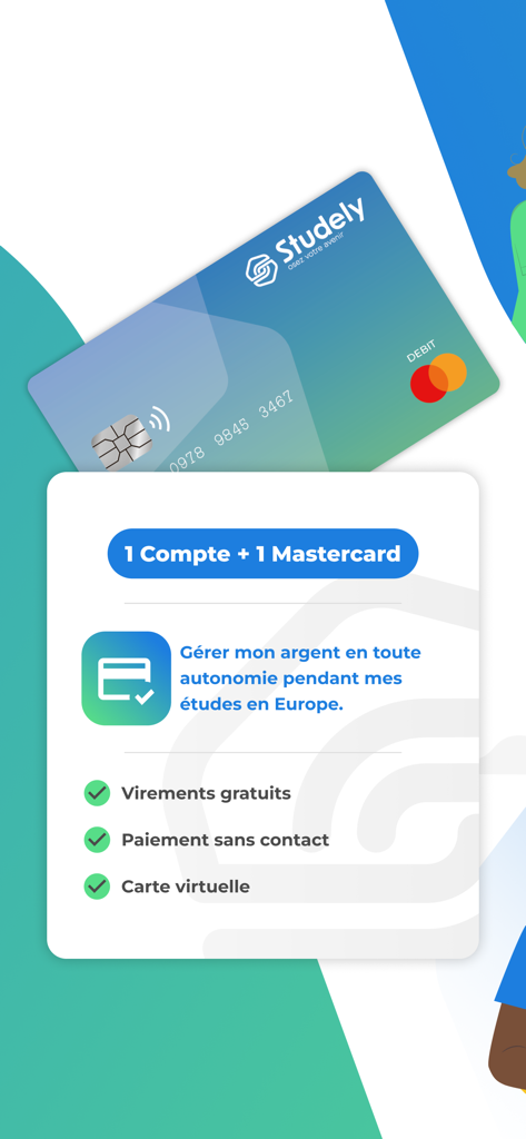 Studely Mastercard debit card and student account benefits for studying abroad in Europe