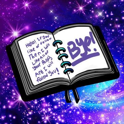 open note book blank