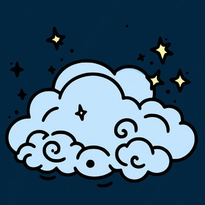 pink starry cloud sky