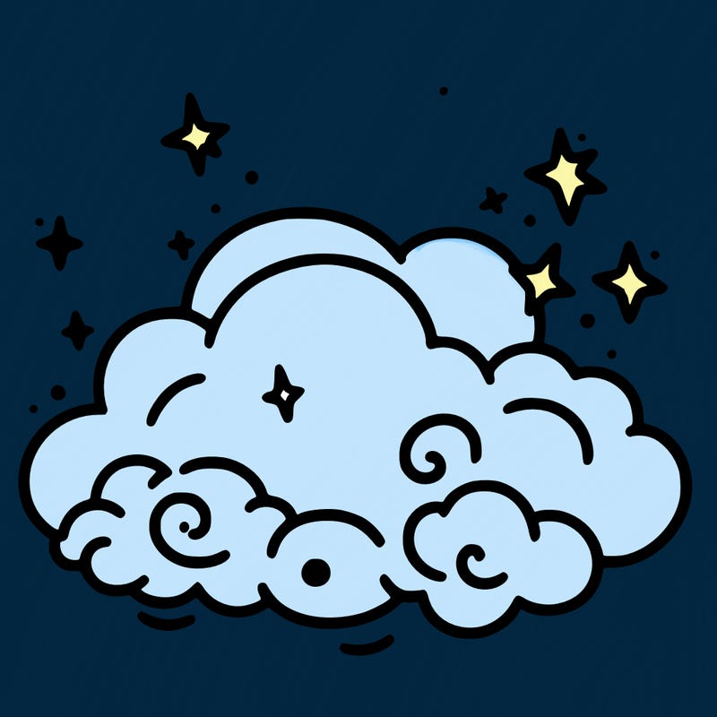 pink starry cloud sky