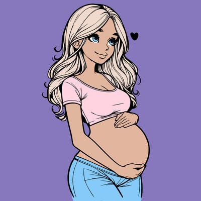 realistic pregnant girl