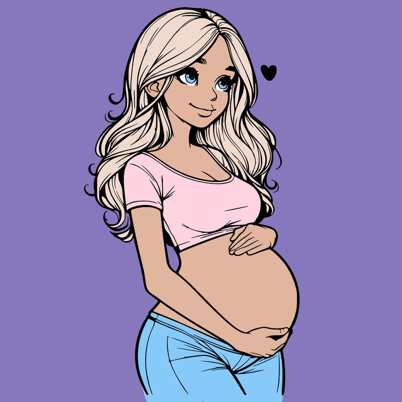 realistic pregnant girl
