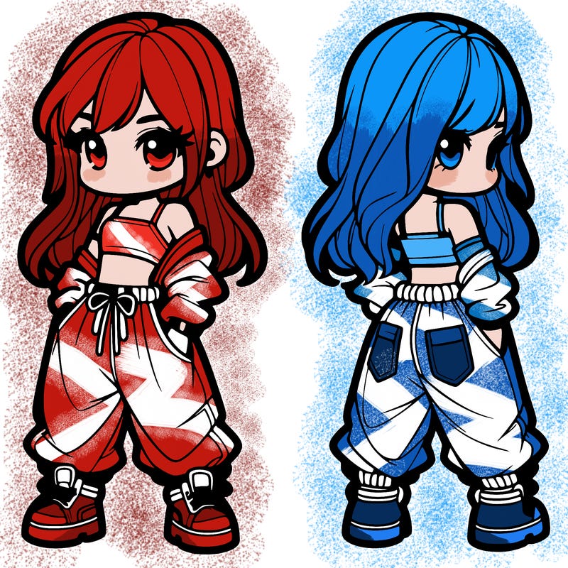 girl in crop top and baggy pants