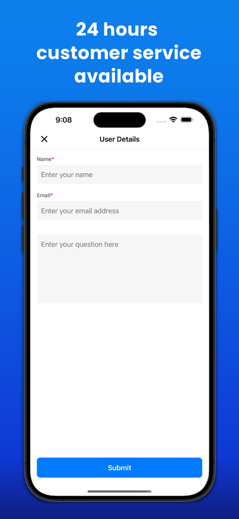 Cubatel mobile app customer service form for 24 hour support