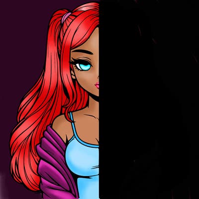 realistic girl split