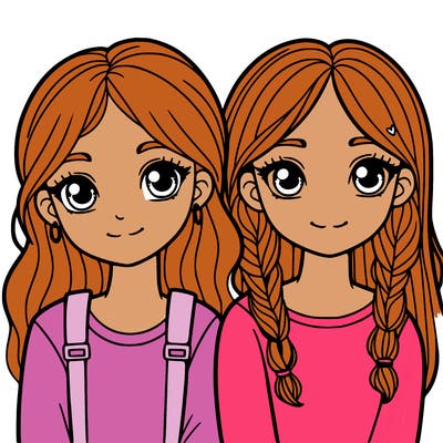two teen girl besties