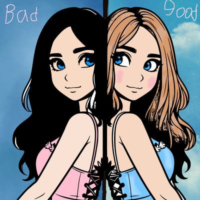 a realistic girl split