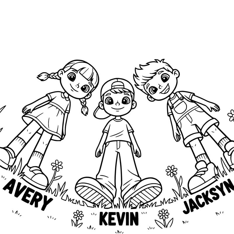 a girl named avery and a boy named kevin and a boy named jacksyn