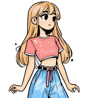 girl in a cute crop top