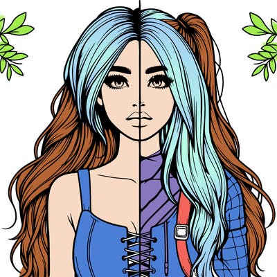 realistic girl split