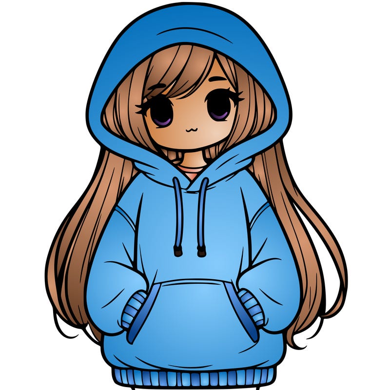 girl in oversized hoodie