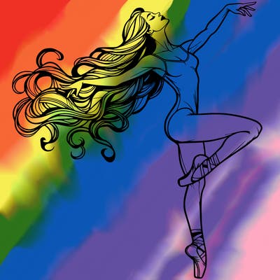 realistic woman dancer