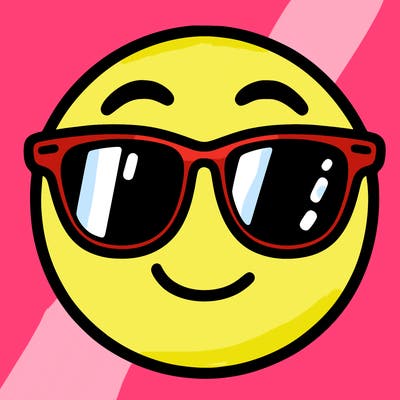 emoji with sunglasses