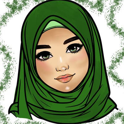 realistic girl with hijap