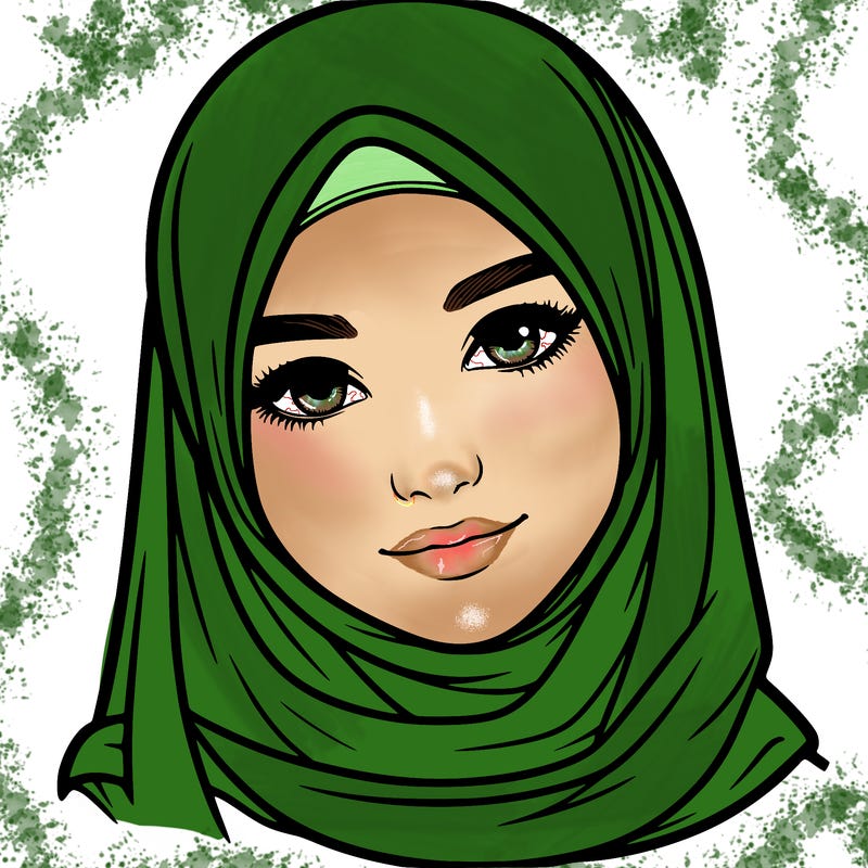 realistic girl with hijap