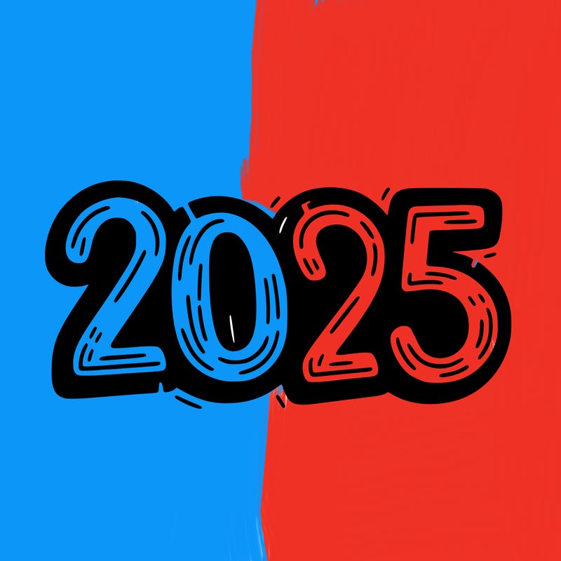 one line scrawled numbers sketch design “2025”