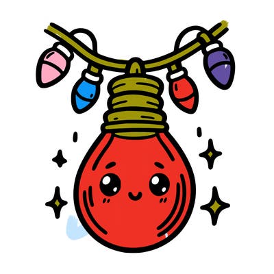 small bulb of a garland