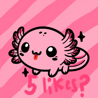 cute easy baby axolotl