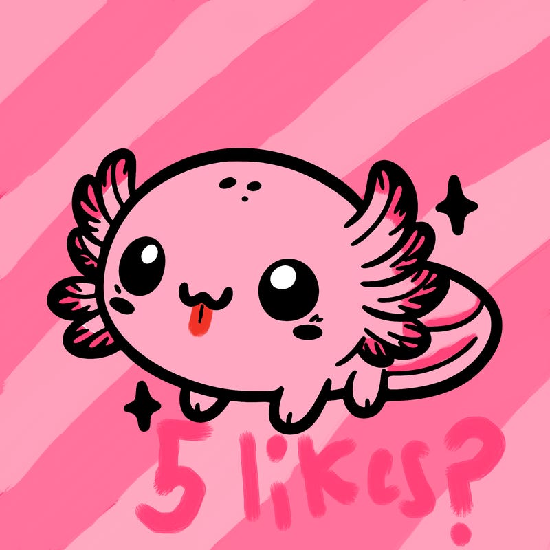 cute easy baby axolotl