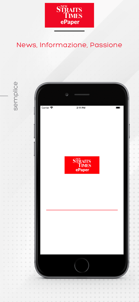 New Straits Times ePaper - Smartphone displaying the loading screen of the New Straits Times ePaper app