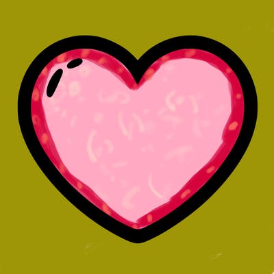 a blank heart
