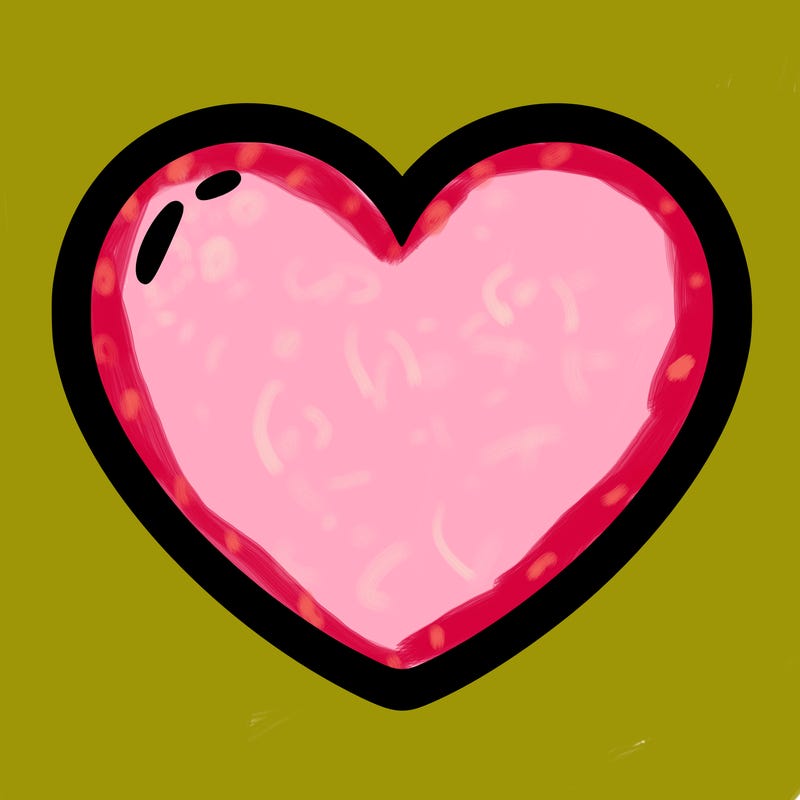a blank heart