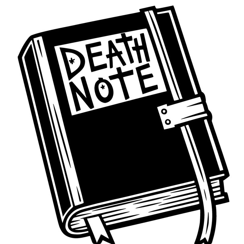 a book that says death note