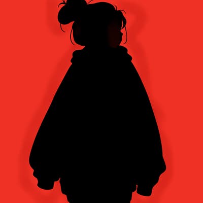 realistic girl with a oversized sweatshirt on and a bun