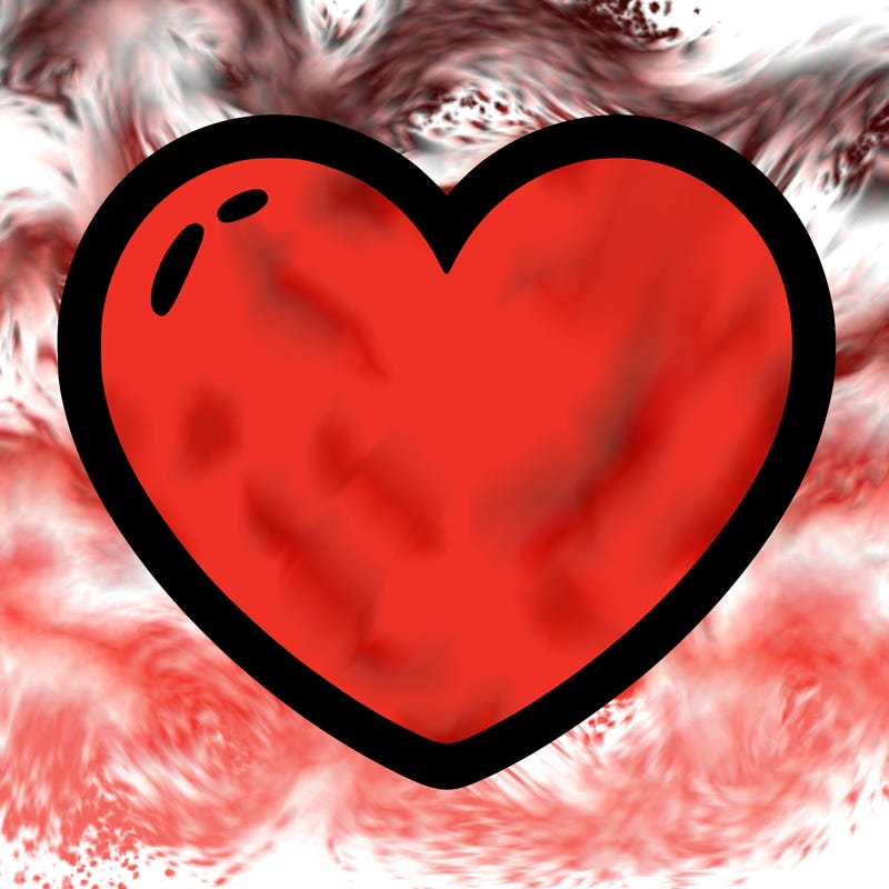 a blank heart