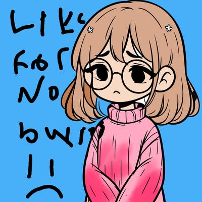 sad girl with glasses in a sweater