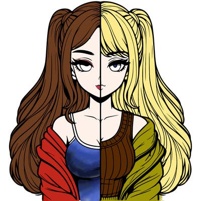 realistic girl split