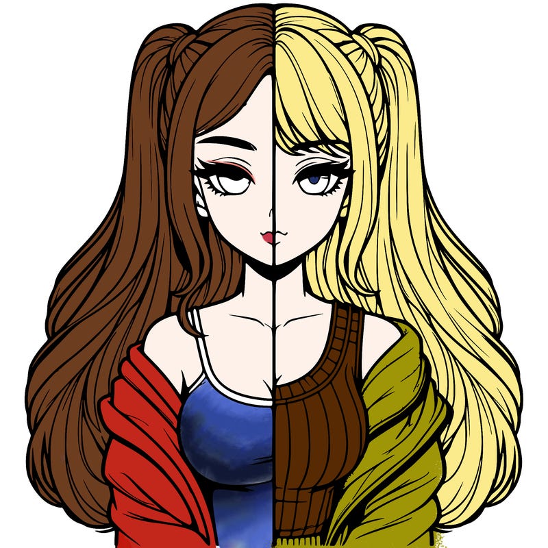 realistic girl split
