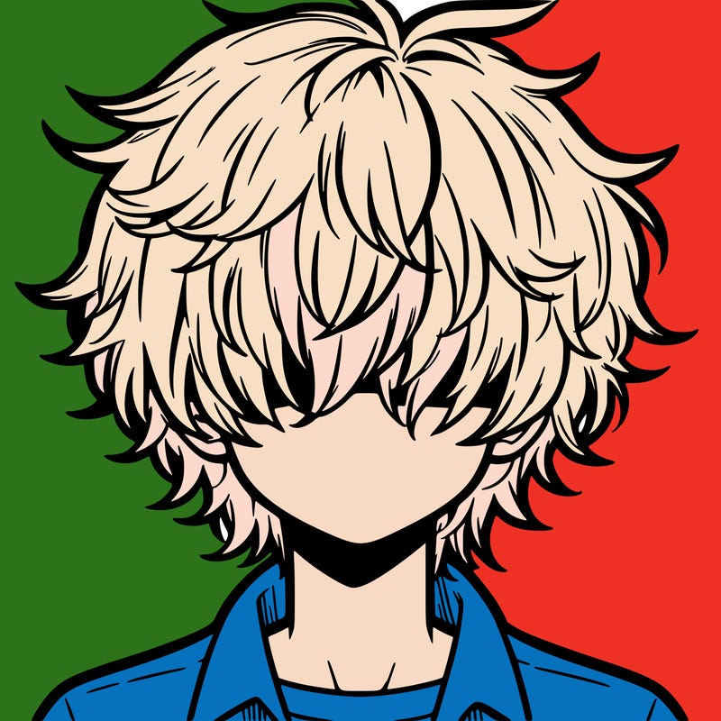 manga boy fluffy hair covering his eyes