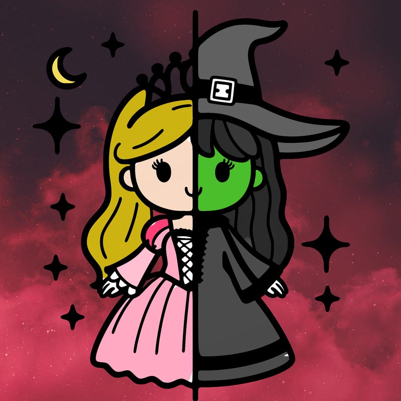 split princess and witch