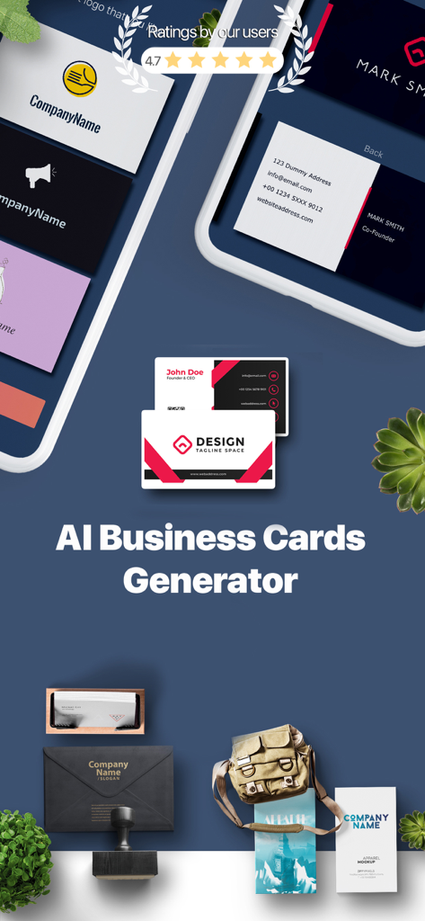AI Business Card Maker QR - AIによって生成されたプロフェッショナルな名刺デザイン、高いユーザー評価