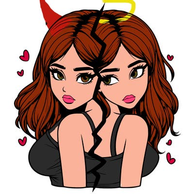 realistic girl split