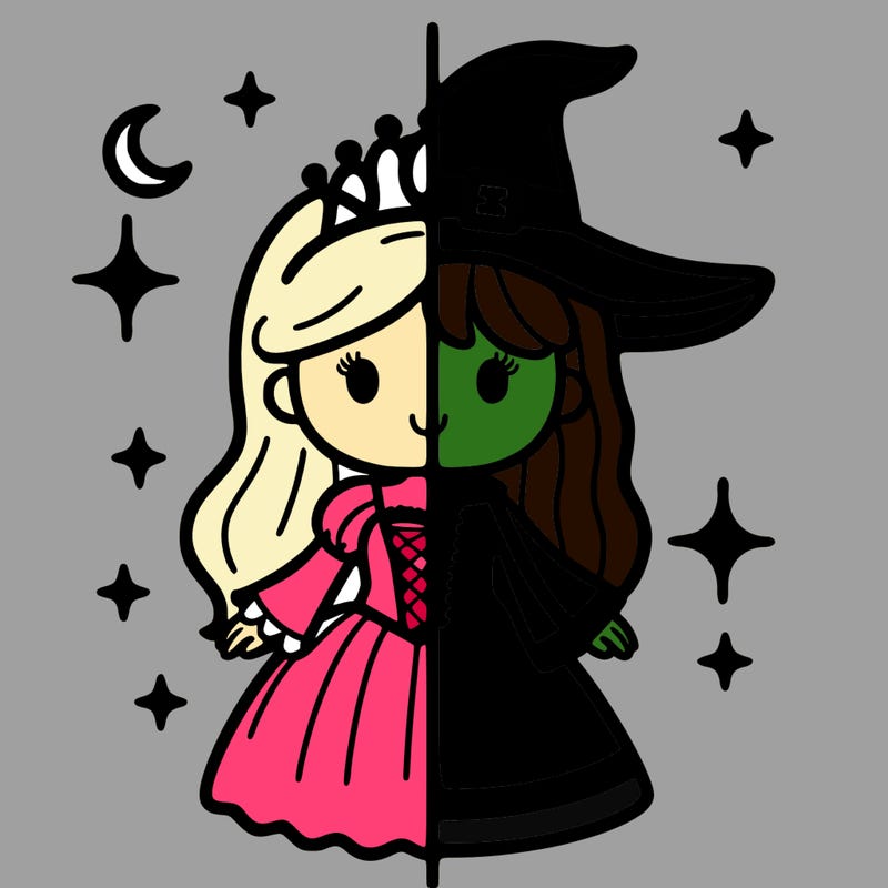 split princess and witch