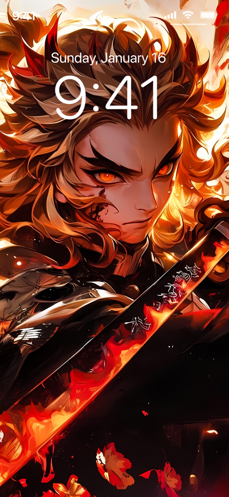 Anime Wallpapers 4K | HD - Kyojuro Rengoku Demon Slayer 4K anime wallpaper for iPhone lock screen