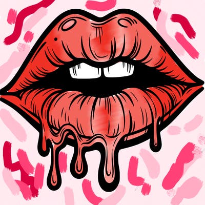 lips that look realistic and drip